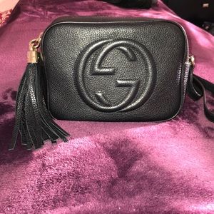 🔥Authentic Black Gucci Disco Crossbody